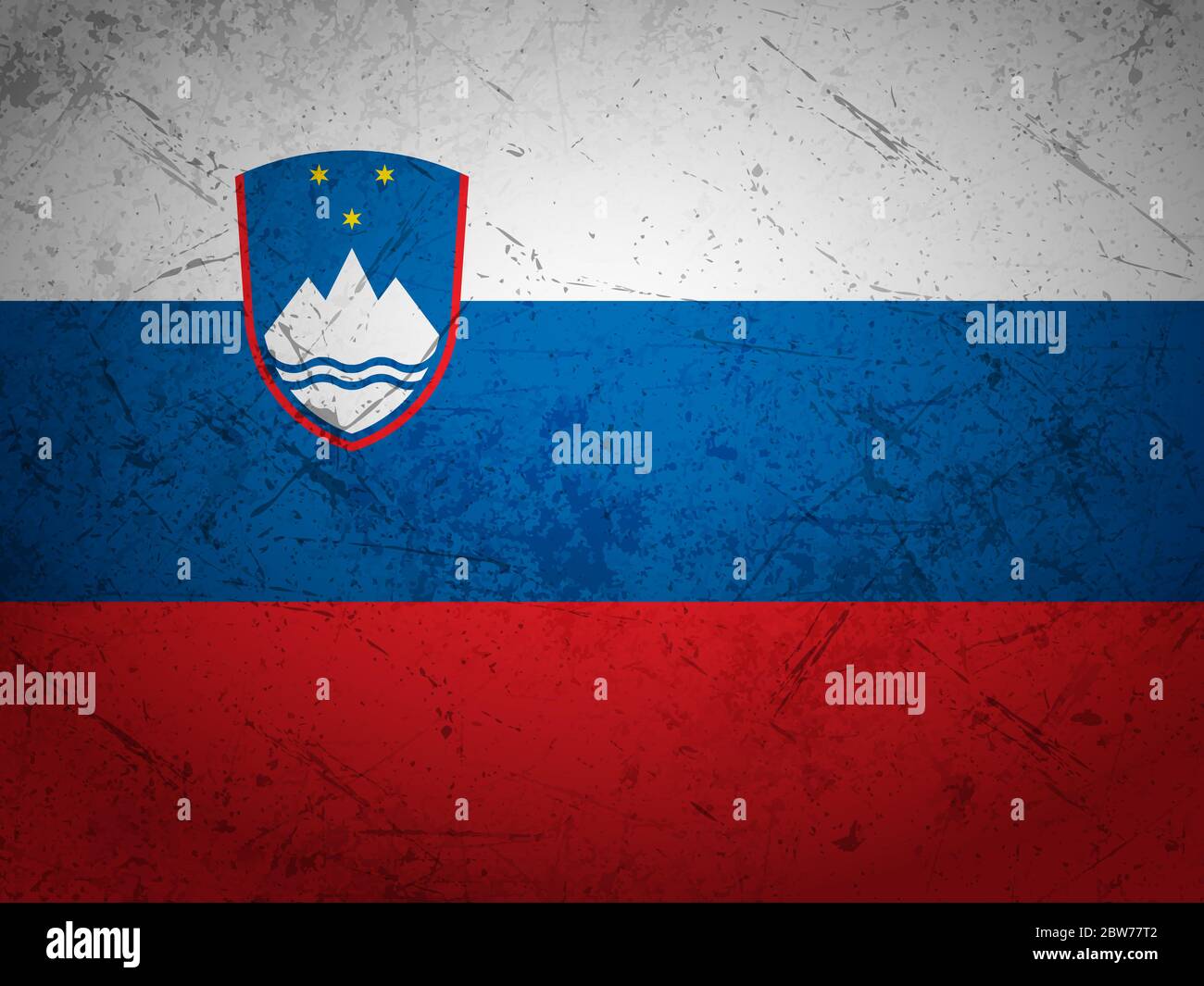 Grunge Slovenia flag textured background. Vector illustration Stock ...