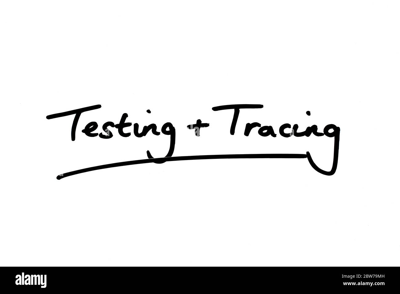 Testing and Tracing handwritten on a white background Stock Photo Alamy