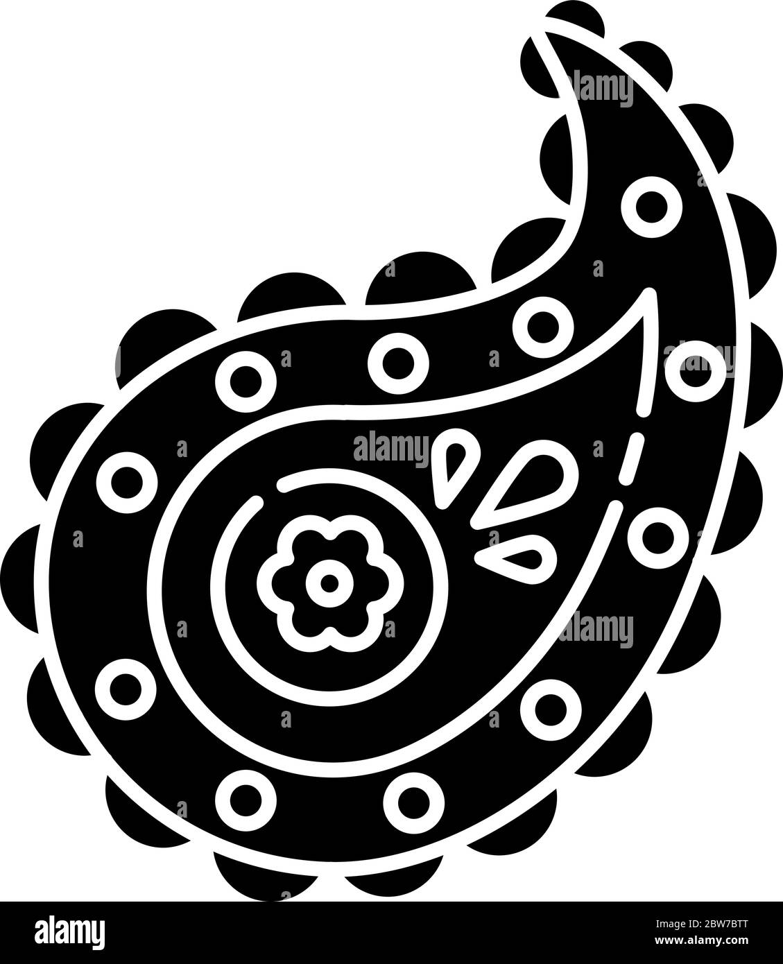 Paisley pattern black glyph icon Stock Vector Image & Art - Alamy