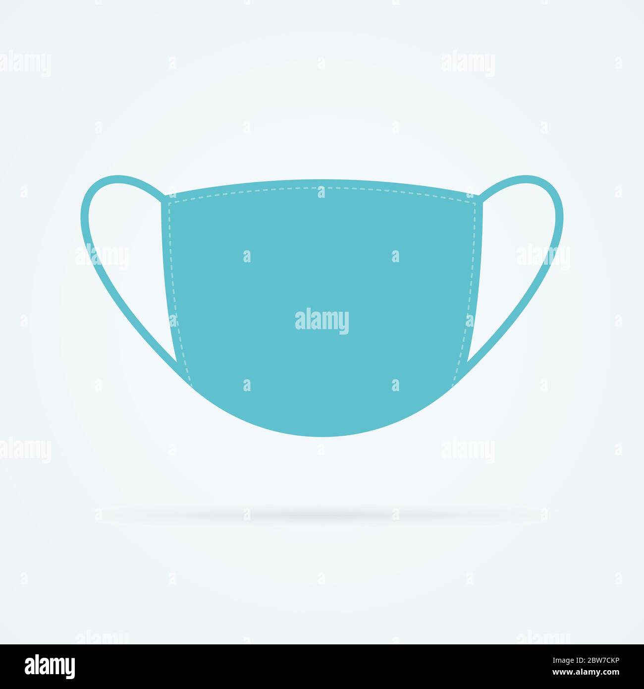 Face mask symbol on white background. Mask flat vector icon front view