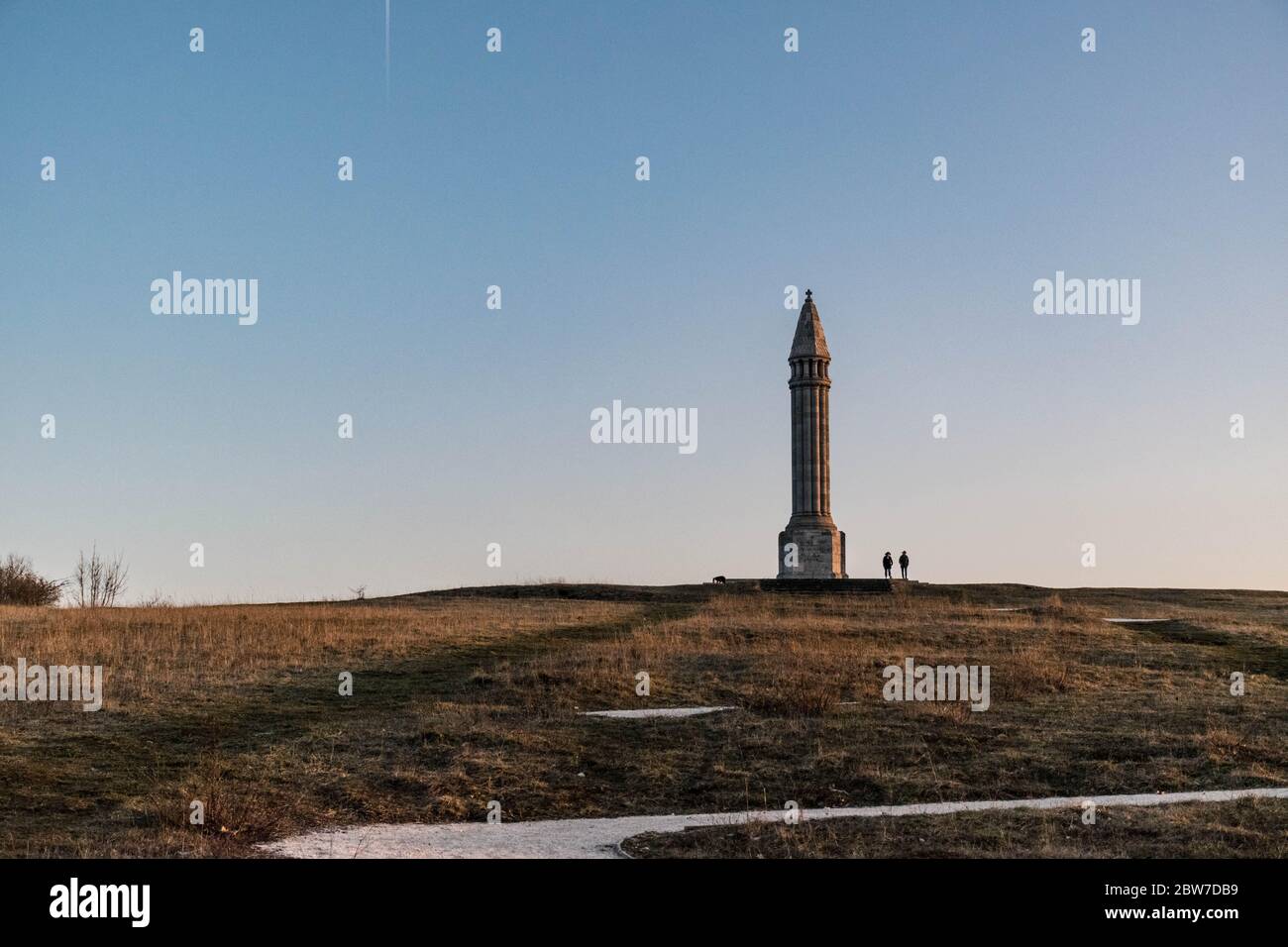 Tourist location in France, Colline de Sion, Lorraine at sunset Stock Photo