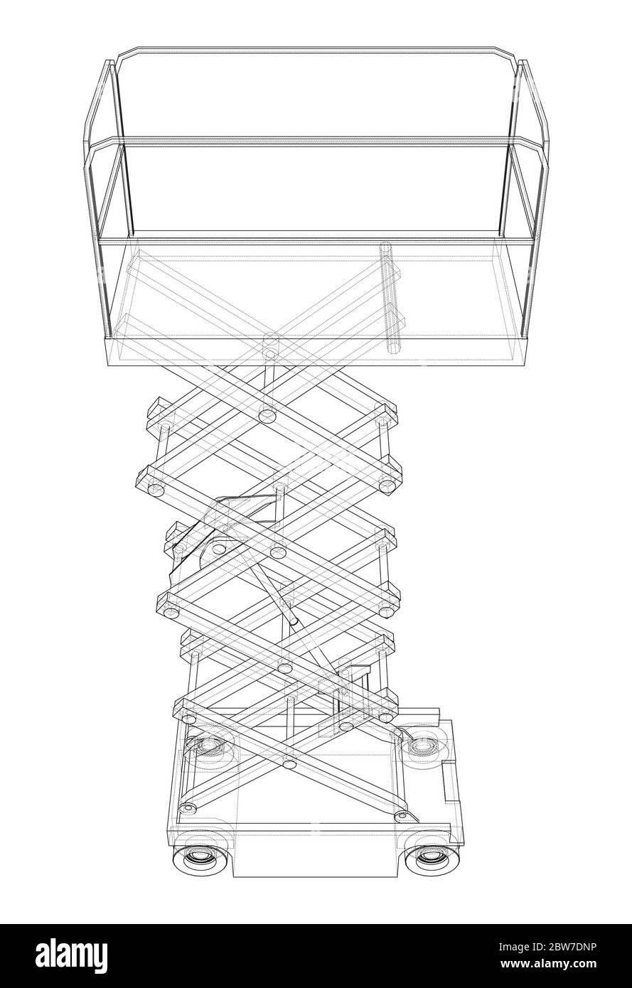 Scissor lift concept outline. Vector Stock Vector Image & Art Alamy