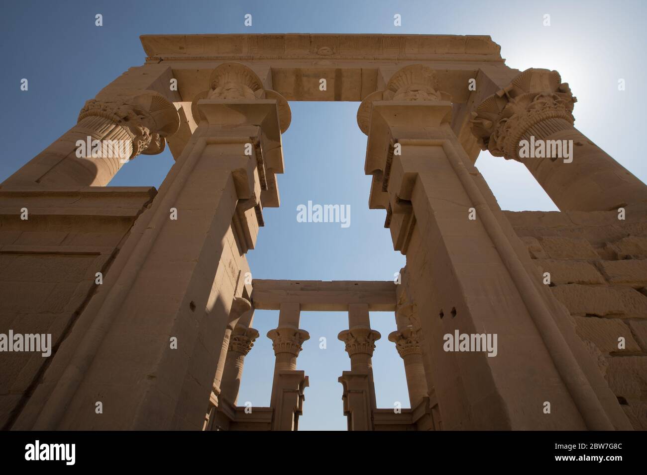Philae temple near Aswan Stock Photo