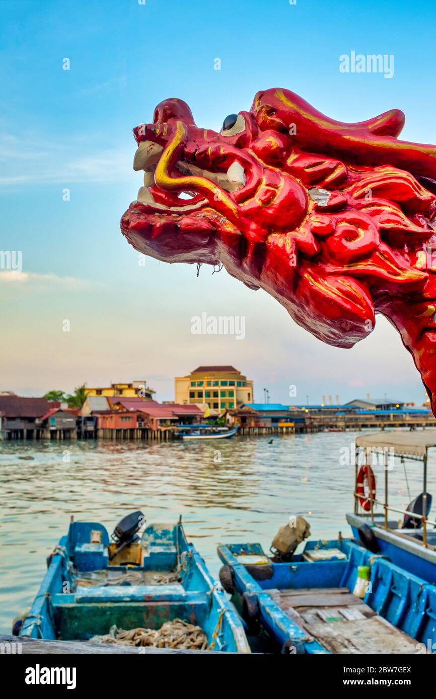 Tan Jetty, George Town, Penang, Malaysia Stock Photo