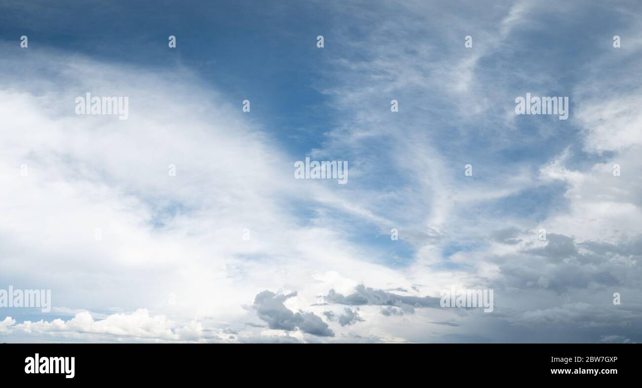Beautiful blue sky with white clouds Stock Photo