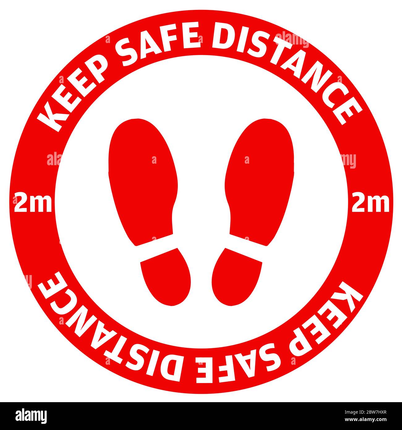 Keep Safe Distance sticker with social distance or safe distance