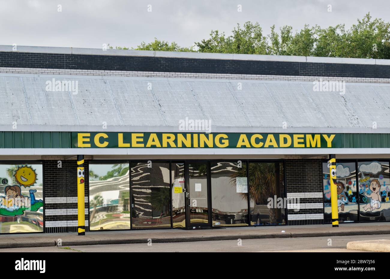 Houston, Texas/USA 05/21/2020: EC Learning Academy building exterior in Houston, TX. Daycare center for toddlers, infants, pre-k and school children. Stock Photo