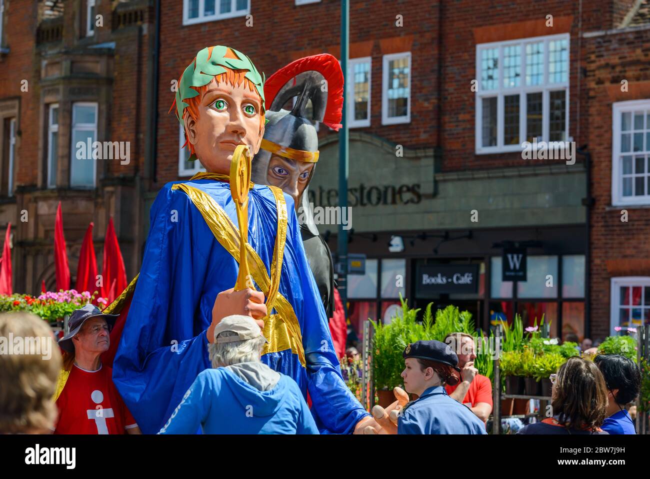 The Alban Pilgrimage, an annual festival held to celebrate Alban, Britain's first Saint, by reenacting his final journey to execution and martyrdom. Stock Photo