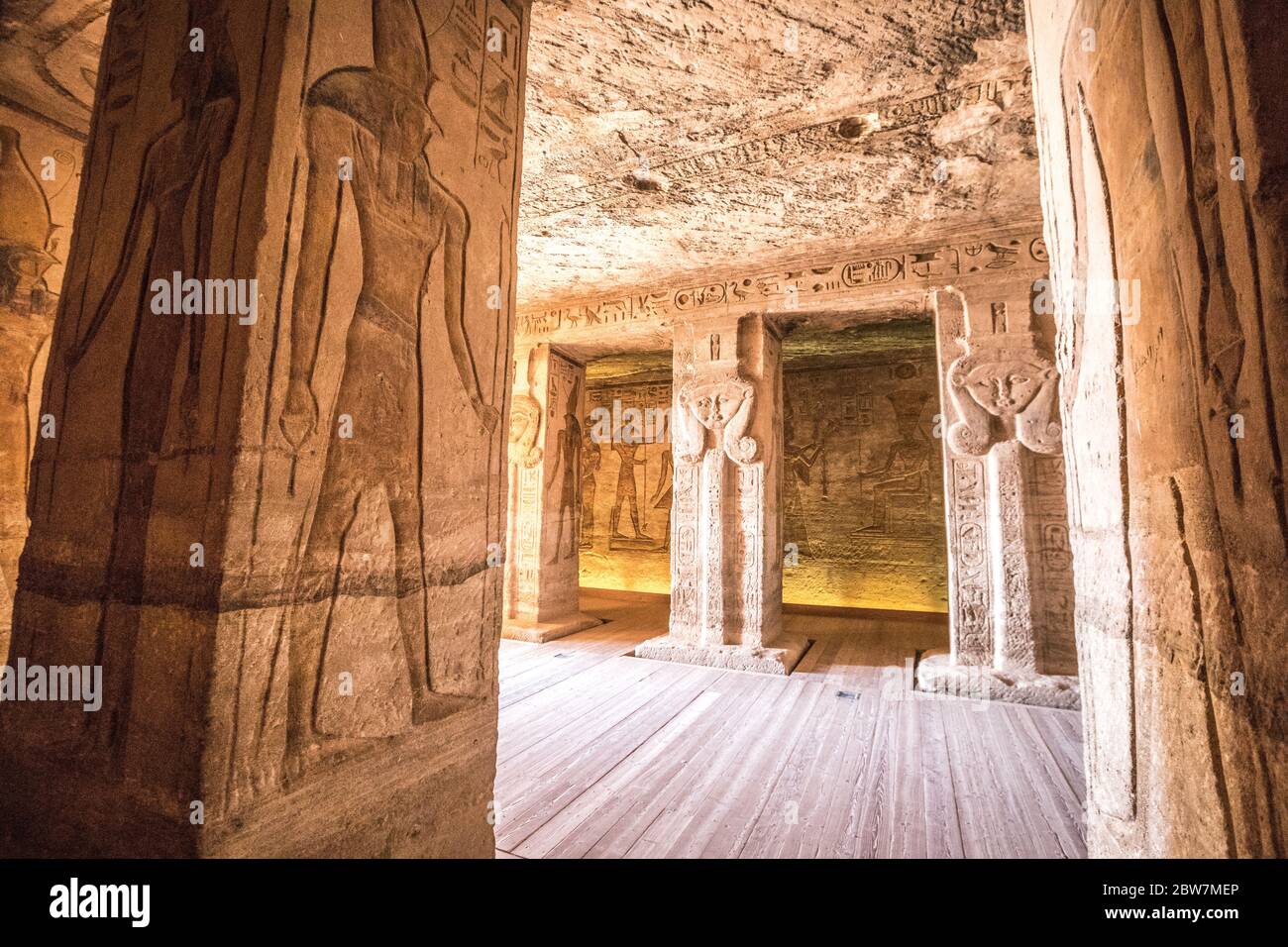 View inside Abu Simbel Stock Photo