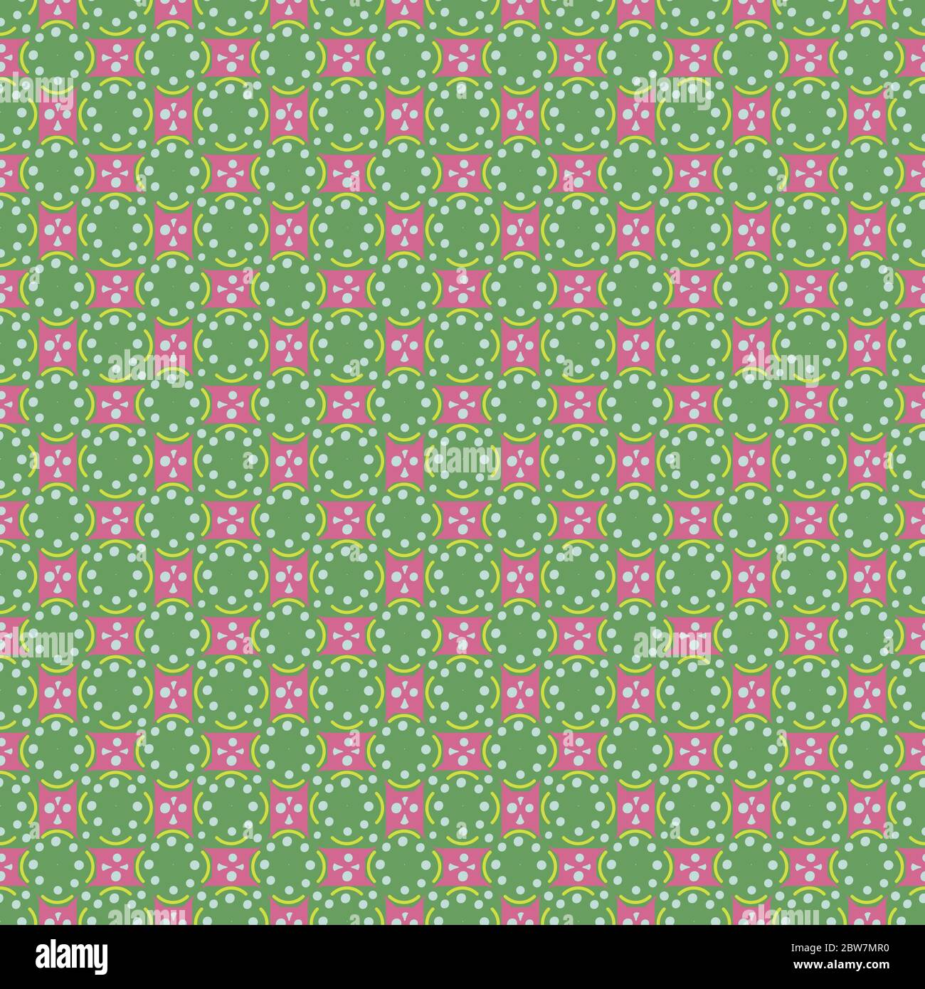 green and pink tiles seamless vector pattern Stock Vector