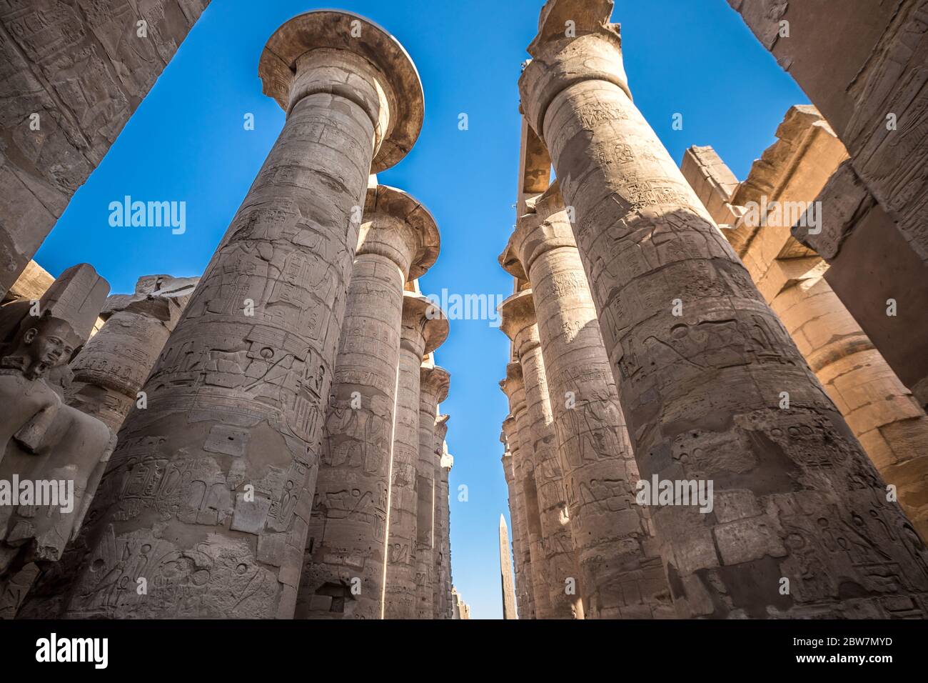 Karnak Temple columns in Egypt Egypt Stock Photo Alamy