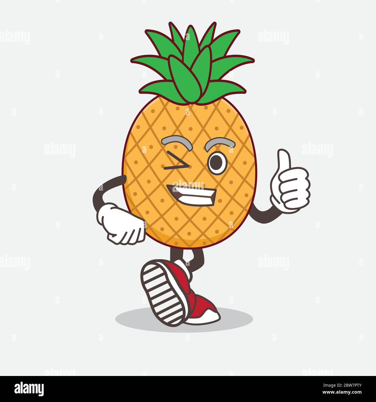 An illustration of Pineapple Fruit cartoon mascot character making ...