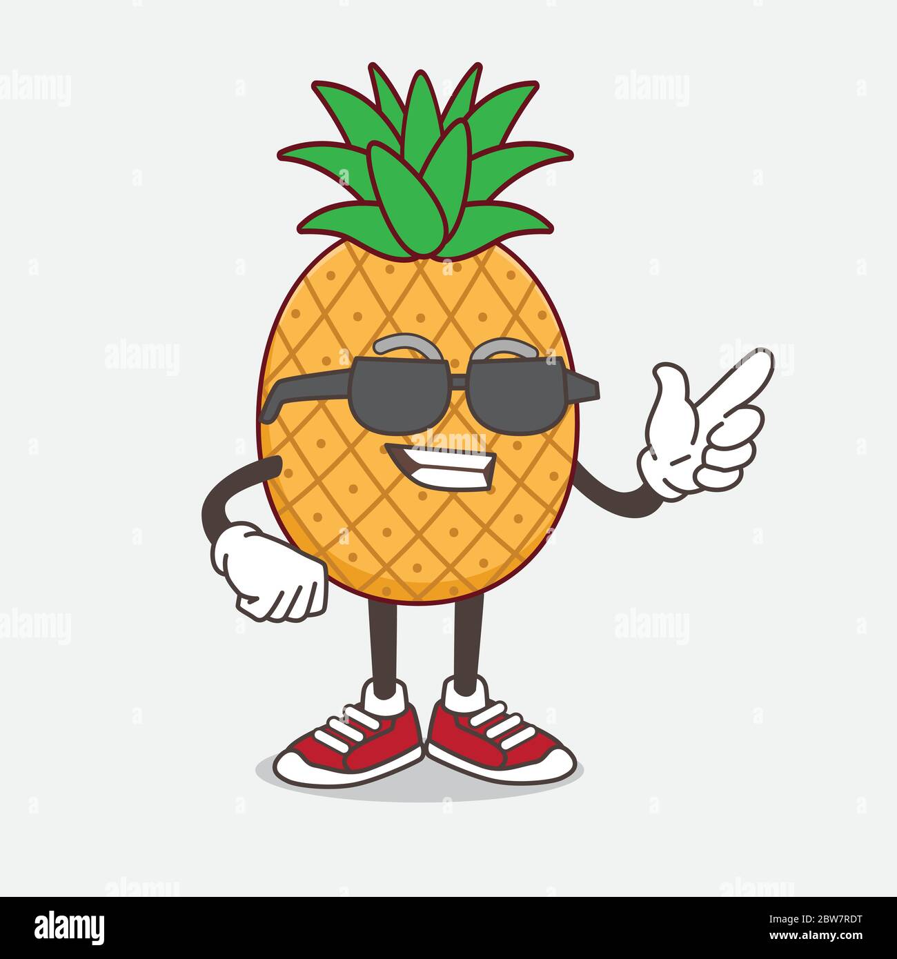 An illustration of Pineapple Fruit cartoon mascot character wearing ...