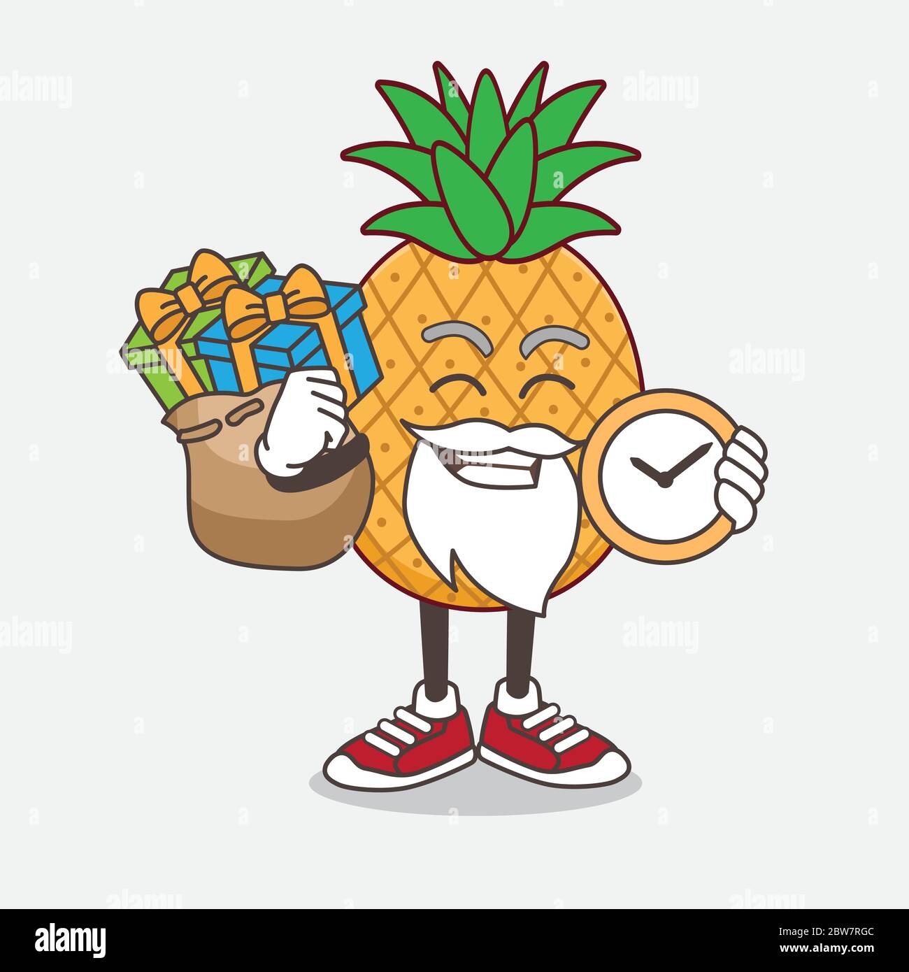 An illustration of Pineapple Fruit cartoon mascot character having a ...