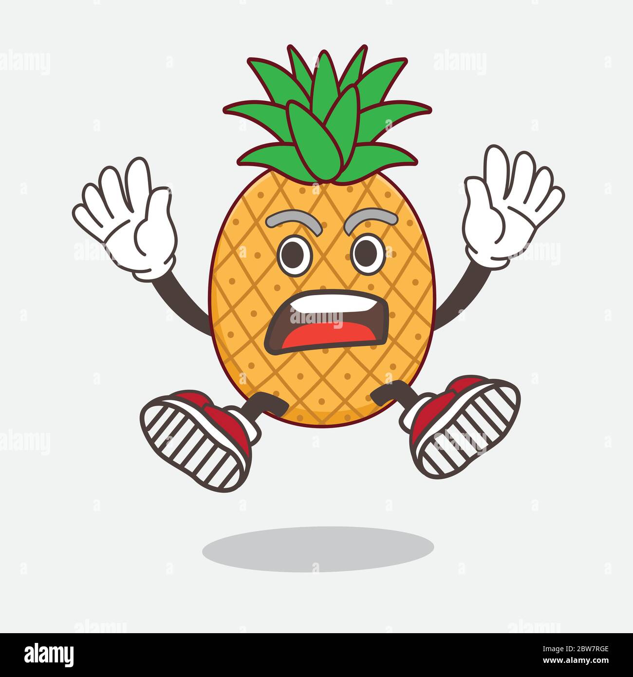 An illustration of Pineapple Fruit cartoon mascot character with ...