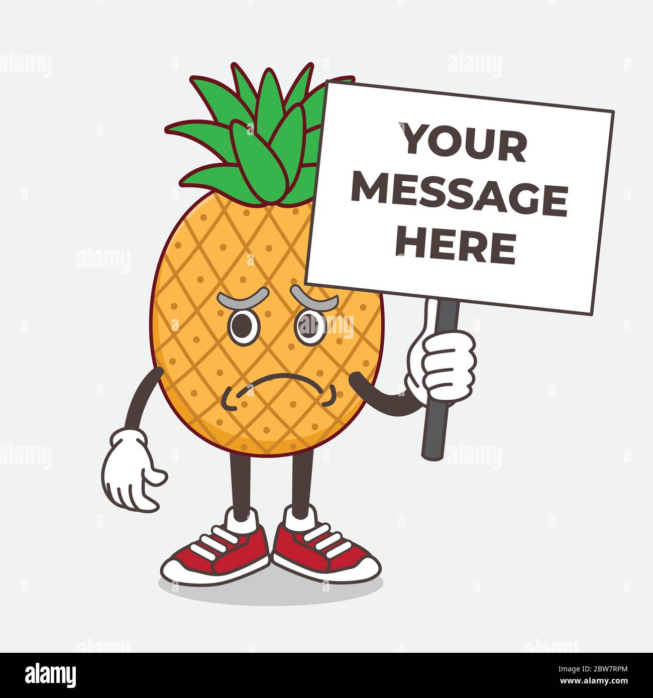 An illustration of Pineapple Fruit cartoon mascot character with ...