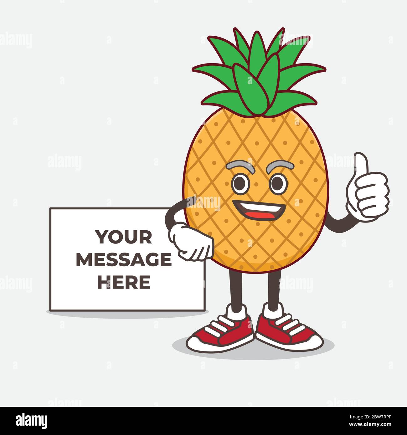 An illustration of Pineapple Fruit cartoon mascot character with ...