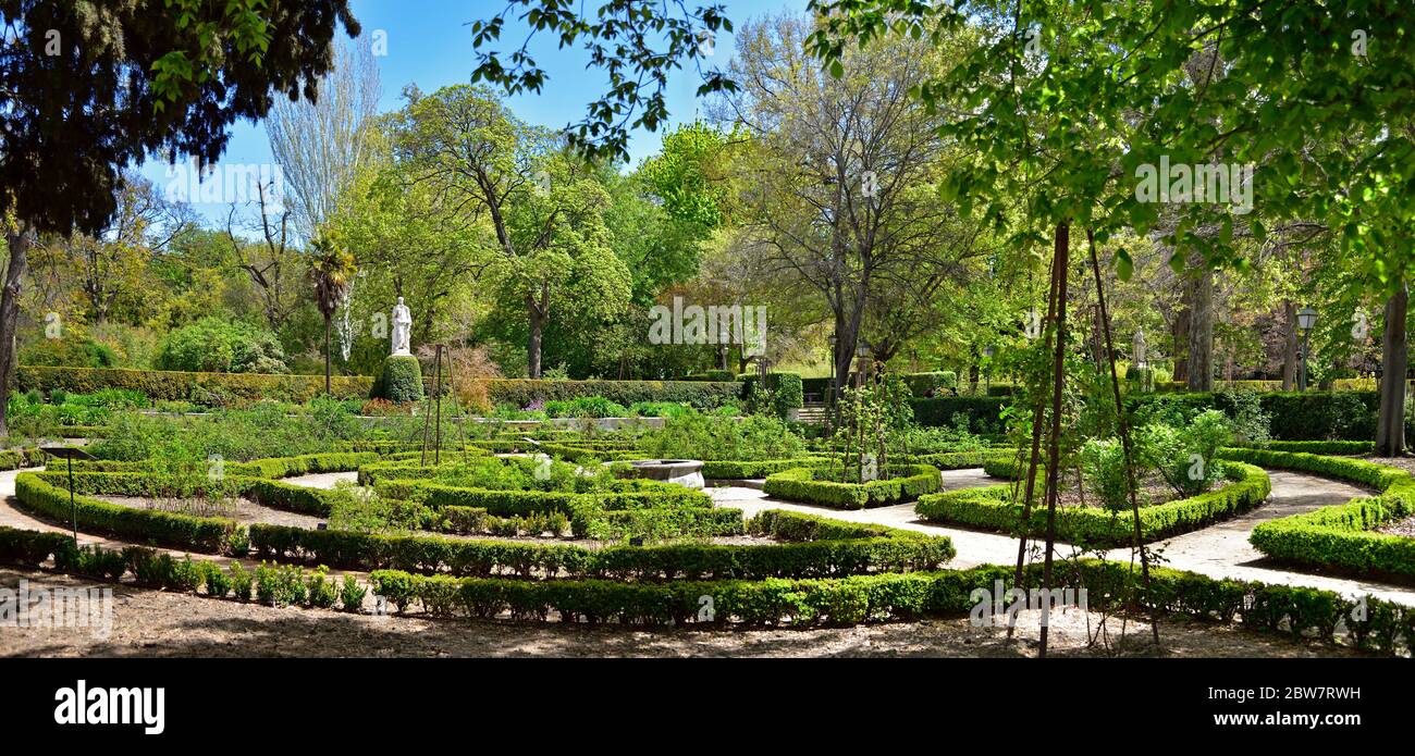 MADRID / SPAIN - APRIL 11, 2019 - The Royal Botanical Gardens in Madrid, Spain, Europe Stock Photo