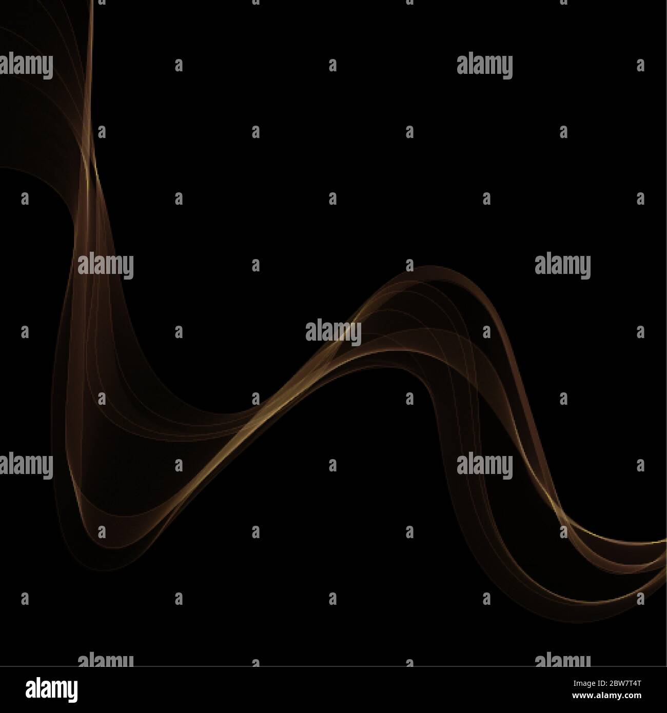 Dark abstract background with a glowing abstract waves, abstract background Stock Vector