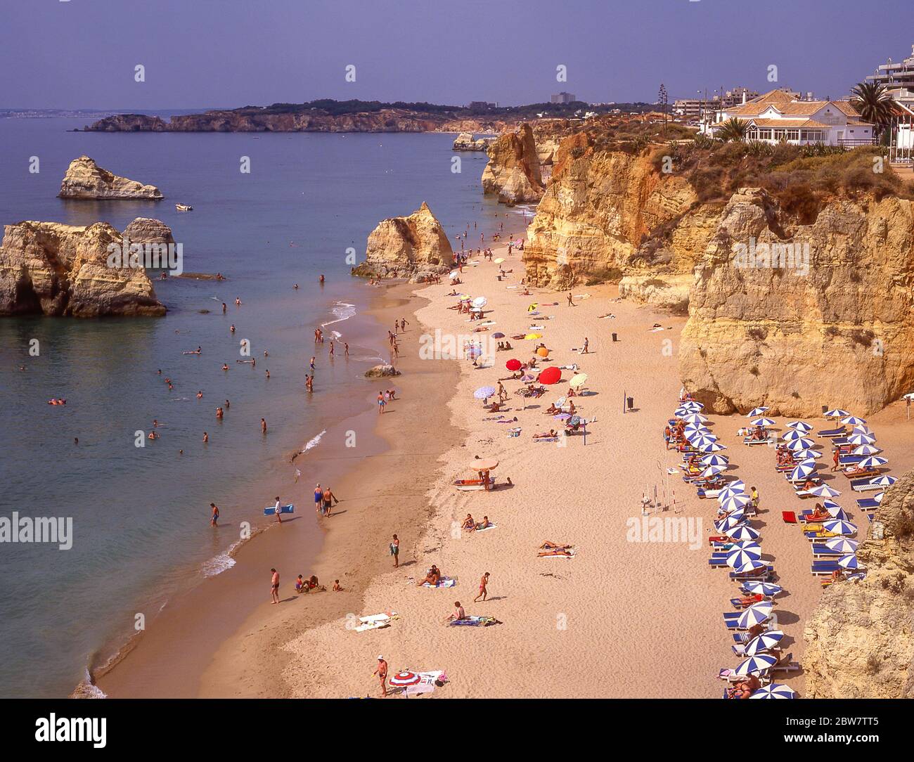 Praia dos Tres Castelos beach, Praia de Rocha, Portimão, Algarve Region, Portugal Stock Photo