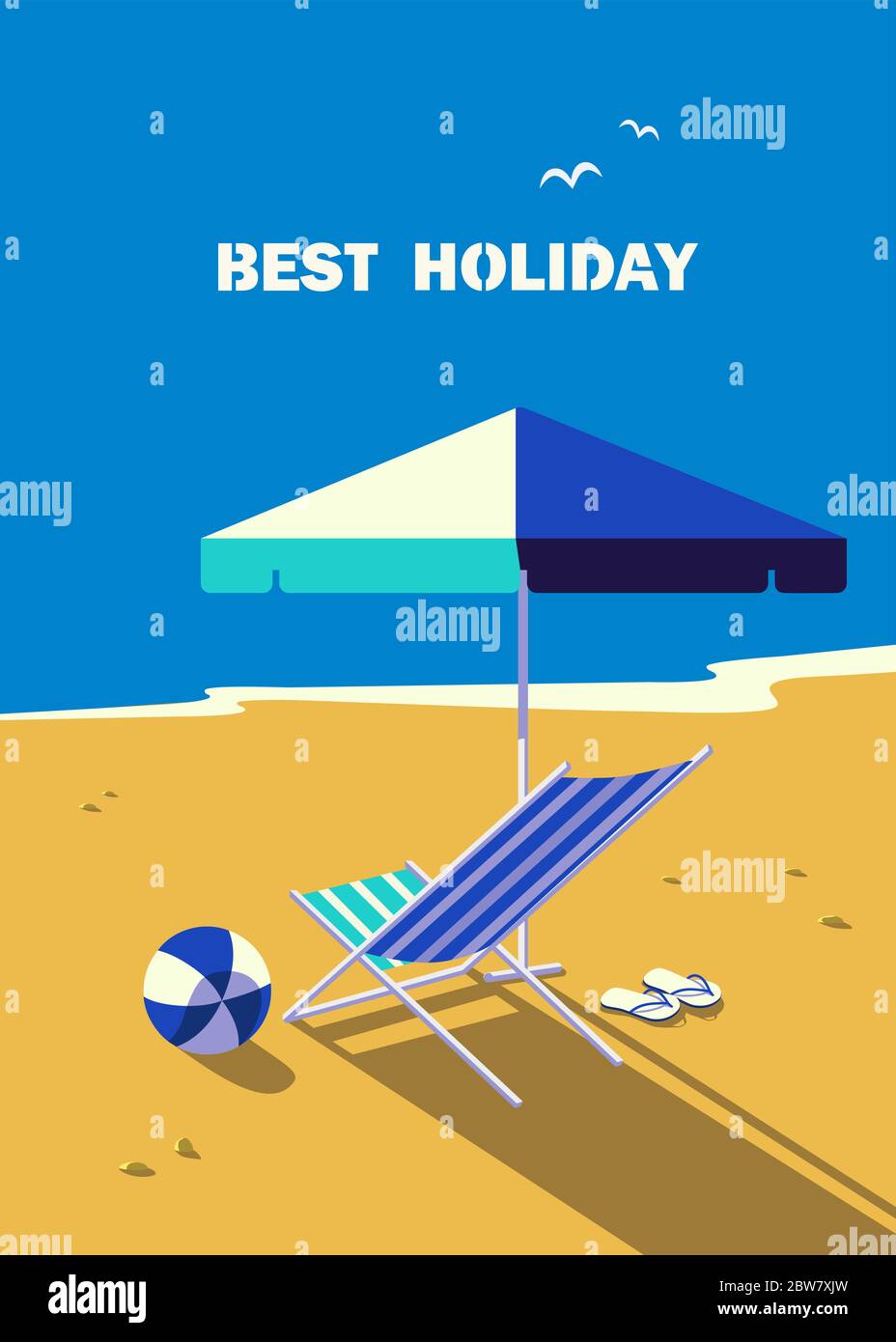 Summer holidays vector poster background Stock Vector