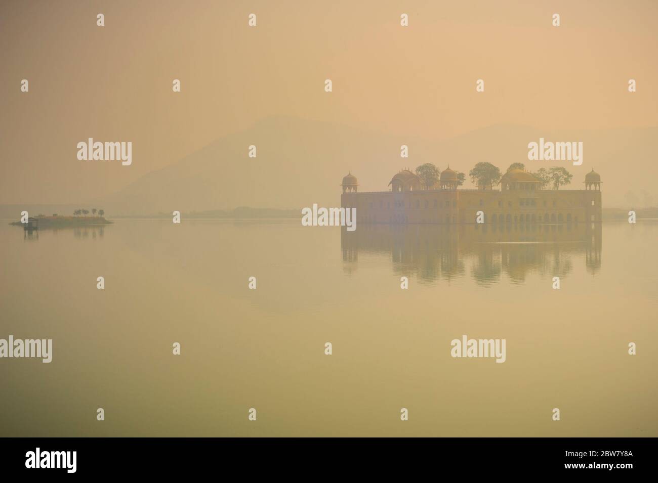 Jal Mahal in the morning also called Water Palace. Jaipur, ,Rajasthan, India, Asia. Stock Photo