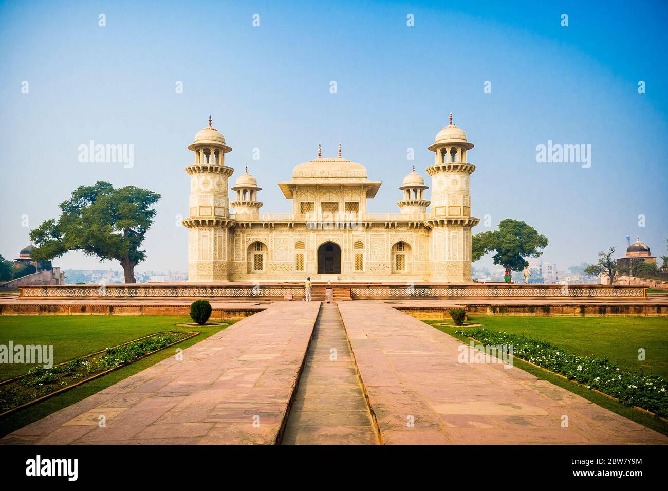 Mausoleum of Itmad-ud-Daulah also called the Baby Taj or Jewel box. Agra, Uttar Pradesh, India. Stock Photo