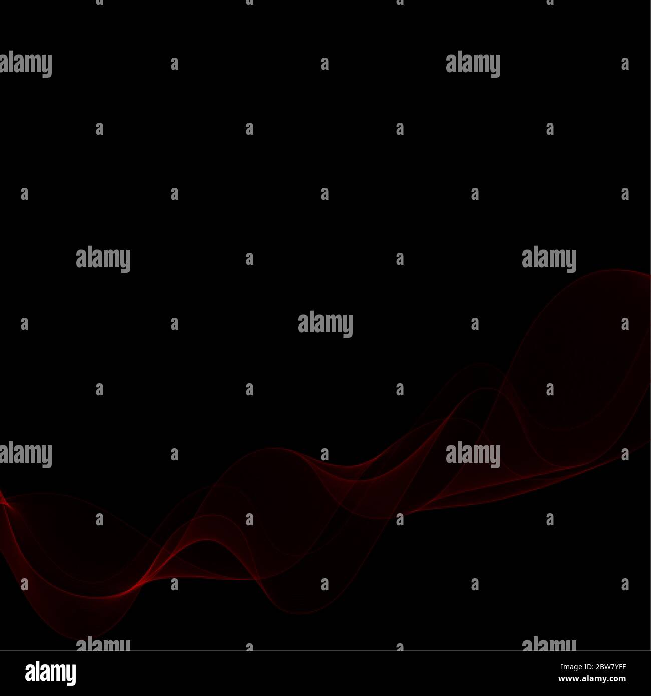red neon wave. vector abstract lines. template for advertising Stock Vector