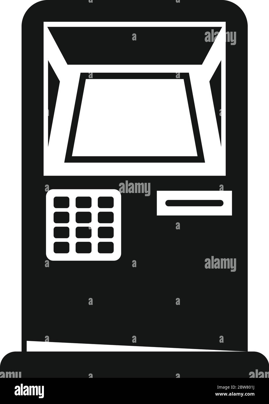 bank card atm icon. simple illustration of bank card atm