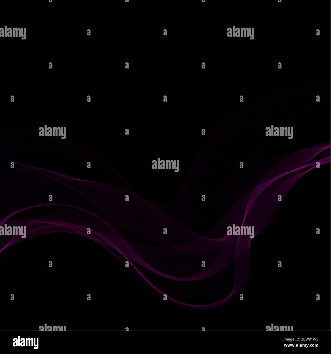 color abstract wave on a black background. vector curved lines Stock ...