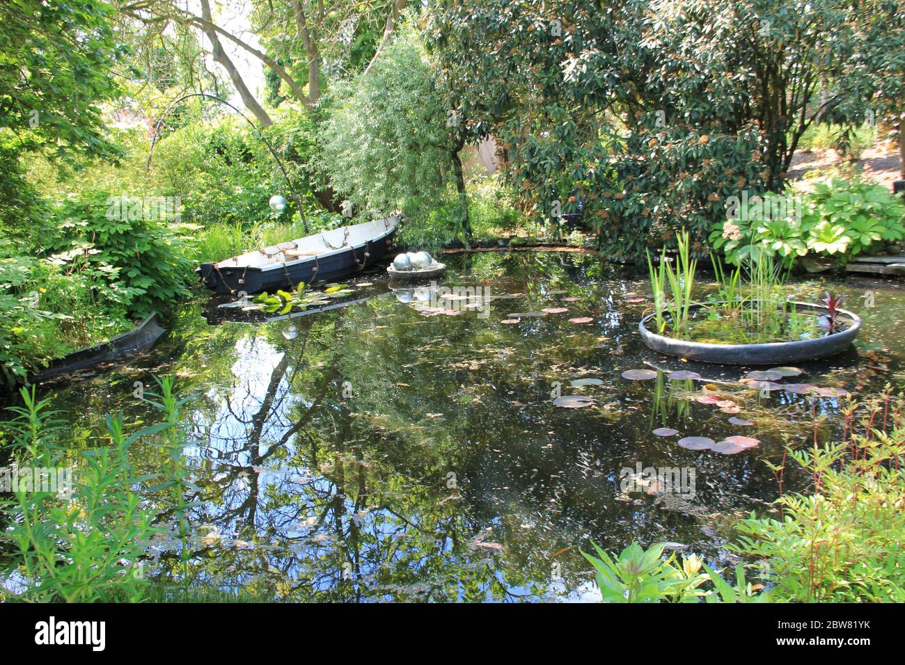 The Pond Gardens of Ada Hofman in Loozen, the Netherlands Stock Photo