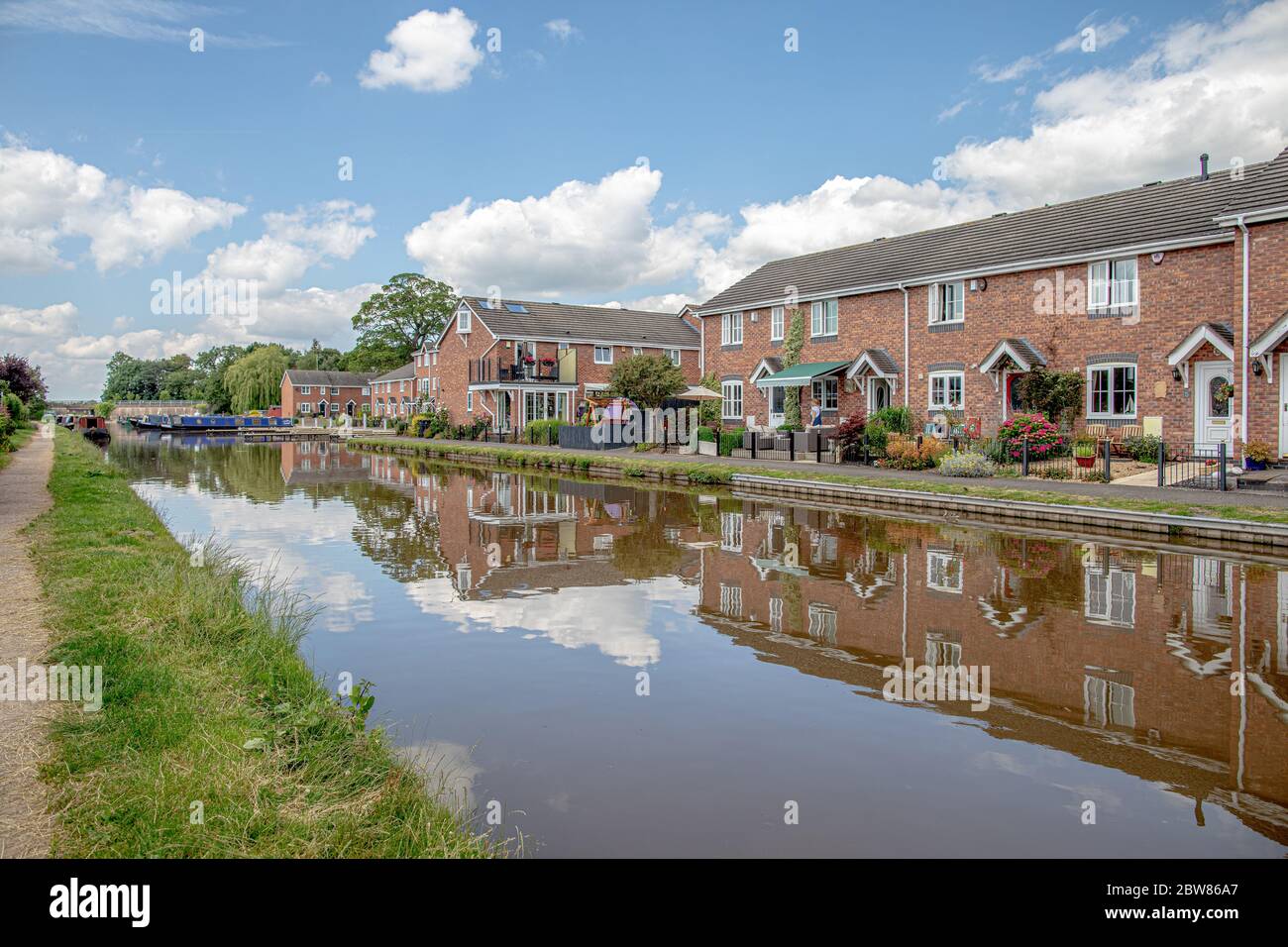 Shropshire Union Canal in Market Drayton Shropshire England Stock Photo