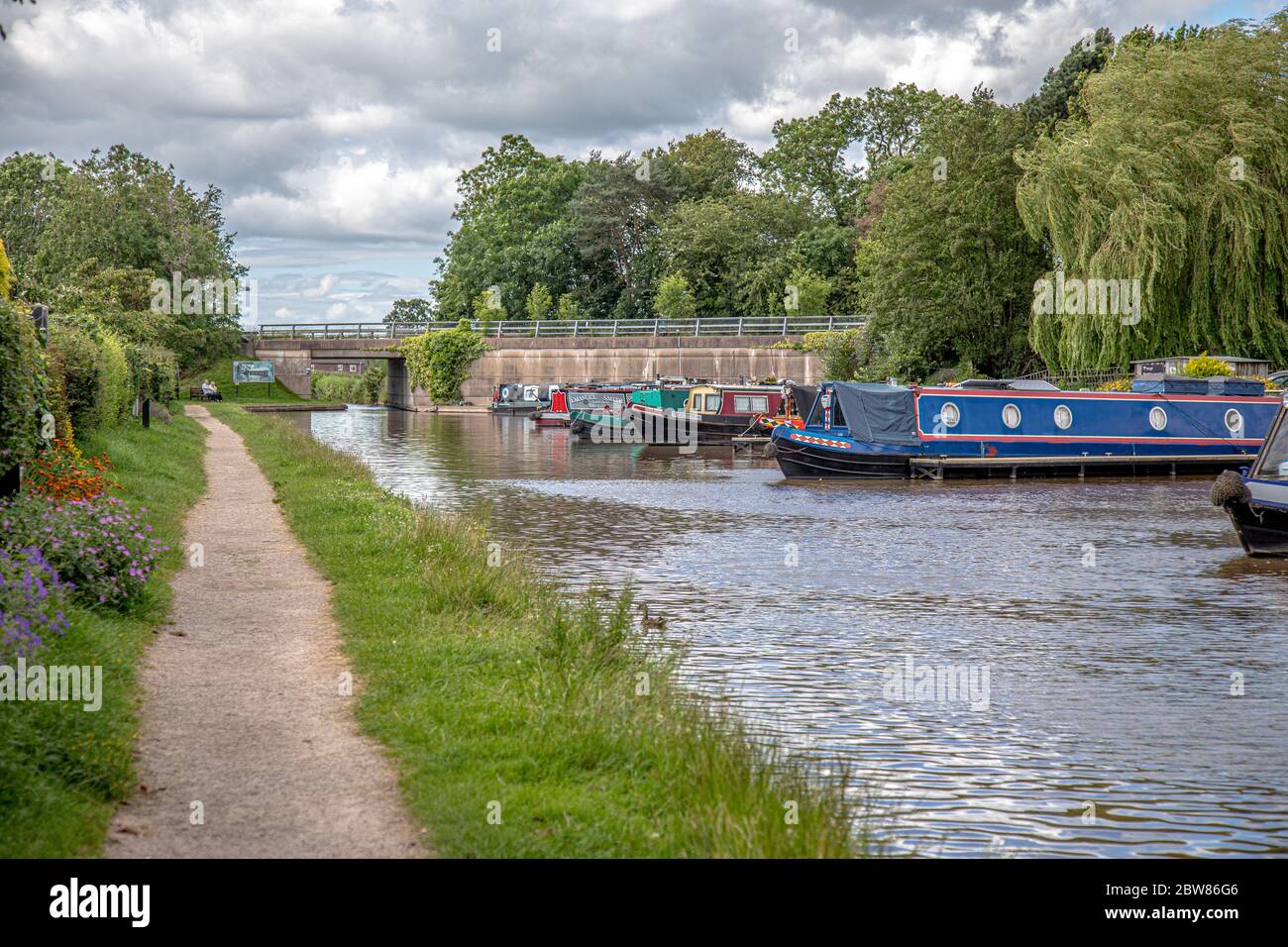 Shropshire Union Canal in Market Drayton Shropshire England Stock Photo