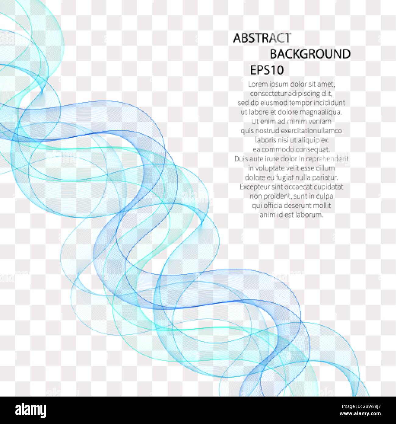 Abstract vector background with smooth color wave. Smoke wavy lines ...