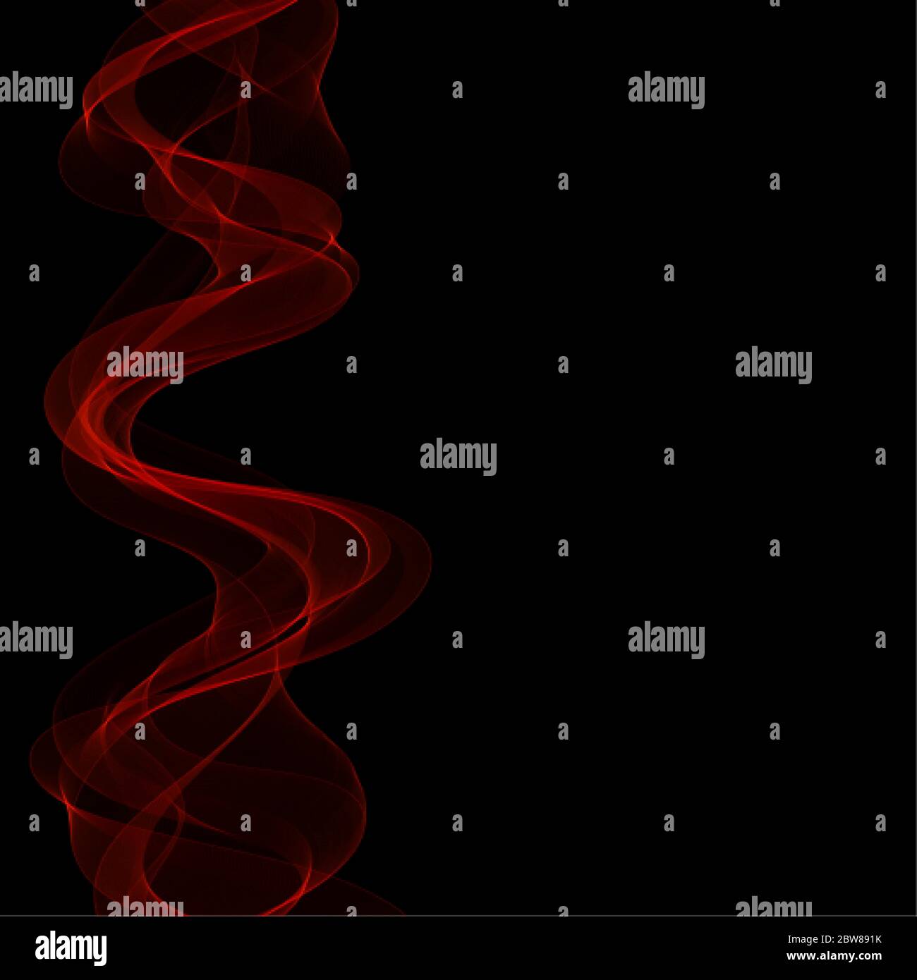 red neon wave. vector abstract lines. template for advertising Stock Vector