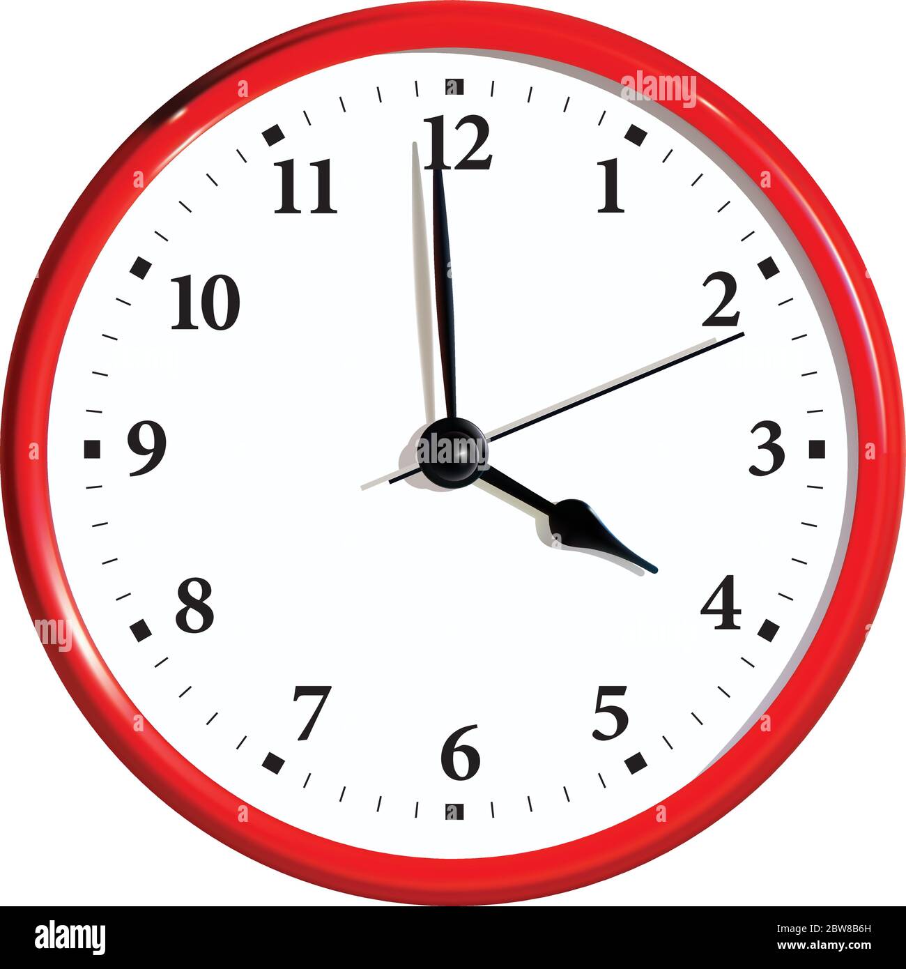 Realistic vector wall clock. Isolated on white background Stock Vector ...