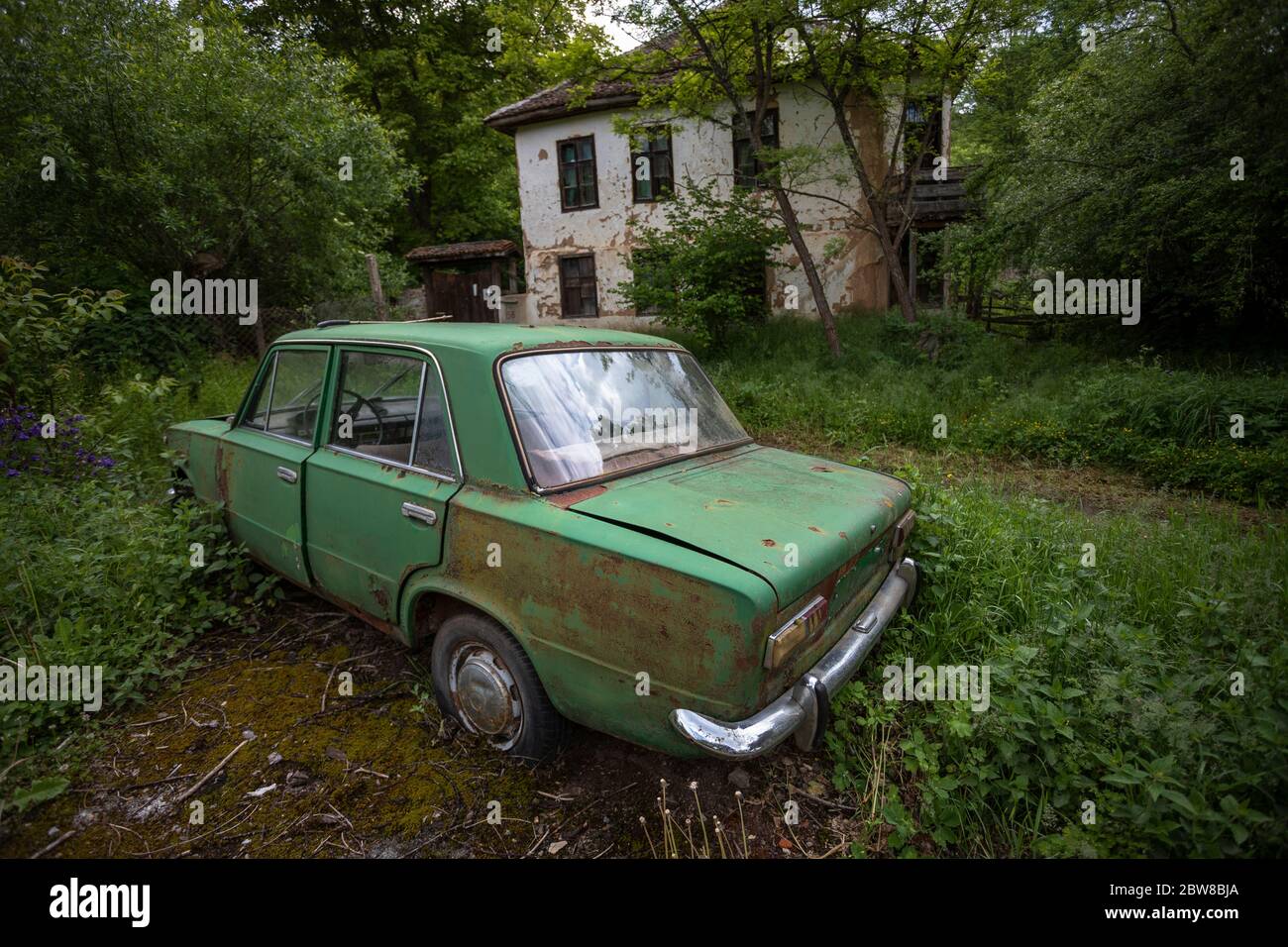 abandoned car parked in front of my house