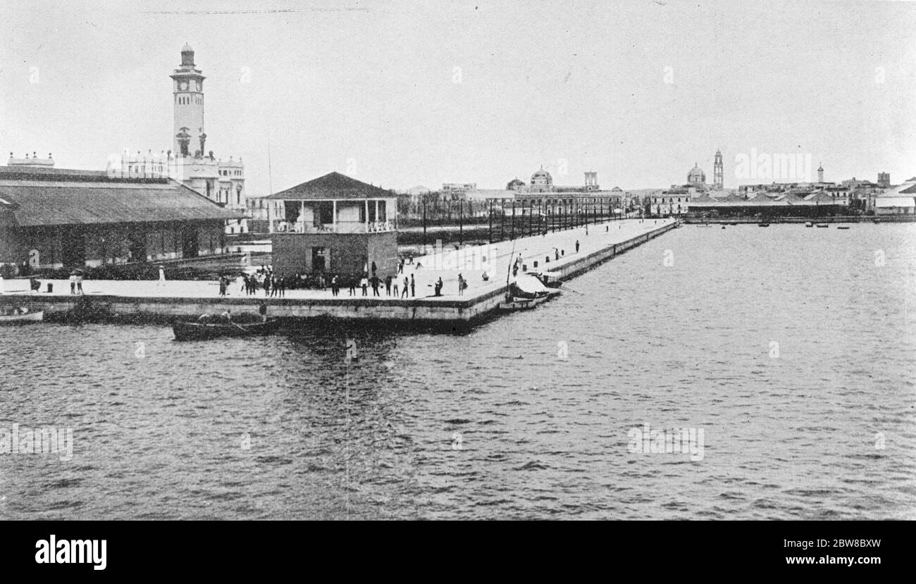 The principal port of Veracruz of Mexico 29 September 1926 Stock Photo