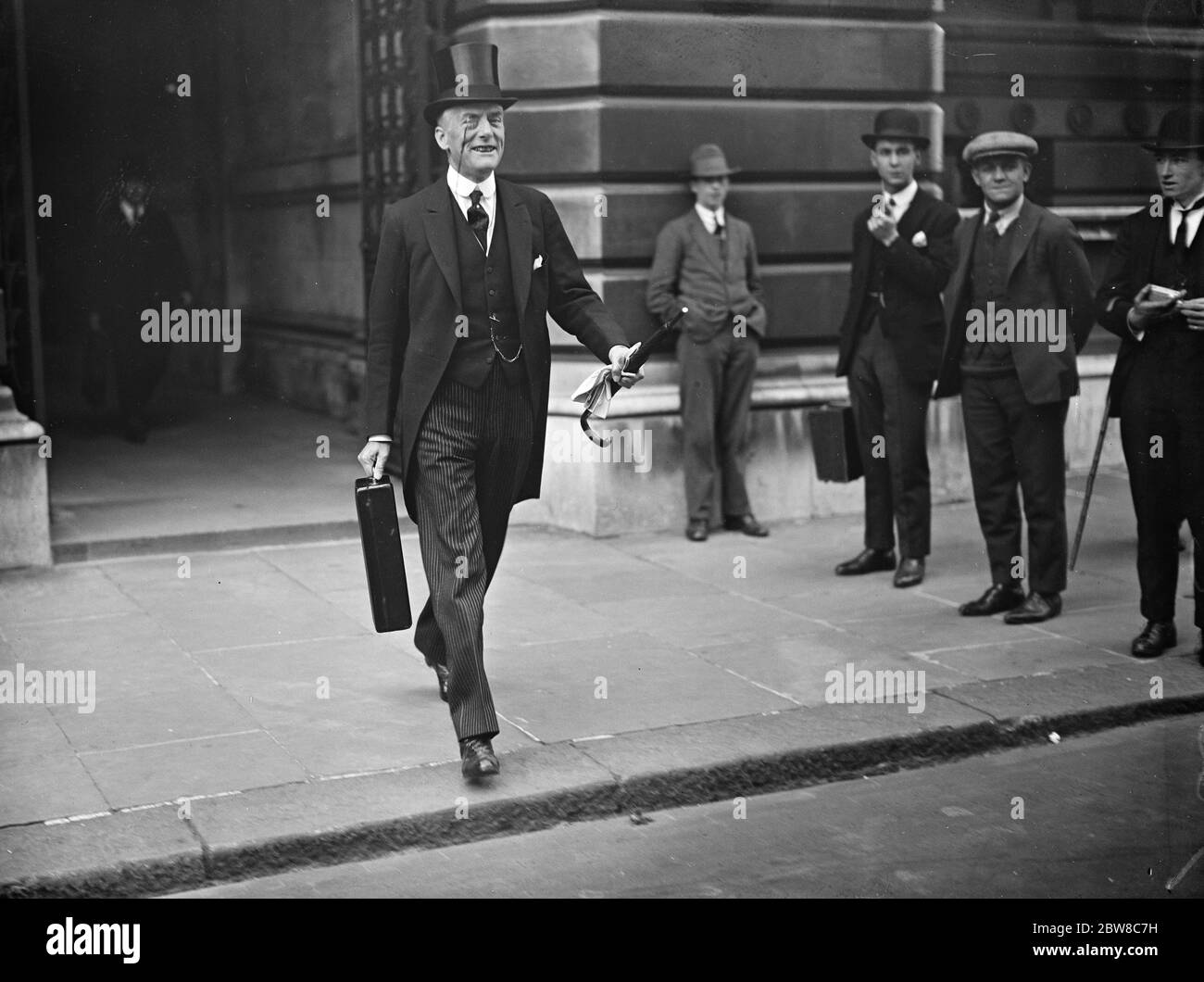 Anglo Soviet relations discussed by the cabinet . Sir Austen Chamberlain arriving . 23 May 1927 Stock Photo