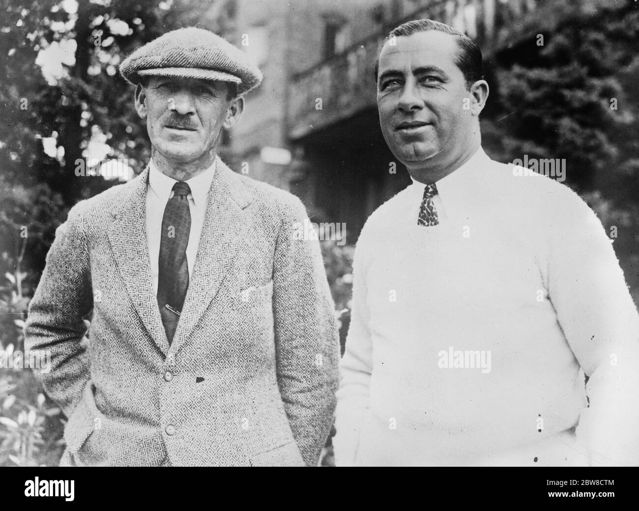 Mitchell versus Hagen at St George 's Hill , Weybridge . Mitchell and Hagen photographed together . 19 June 1926 Stock Photo