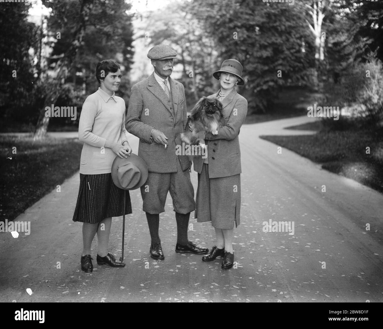 Sir Derek and Lady Keppel with their daughter . 1927 . Lieutenant-Colonel Sir Derek William George Keppel Stock Photo