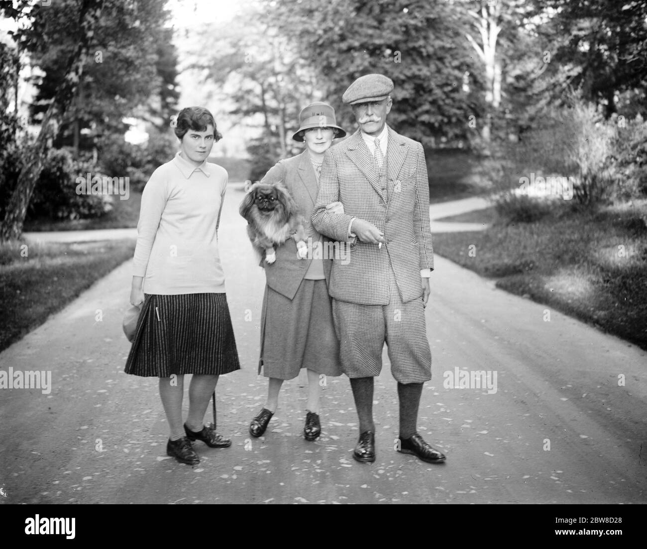 Sir Derek and Lady Keppel with their daughter . 1927 . Lieutenant-Colonel Sir Derek William George Keppel Stock Photo