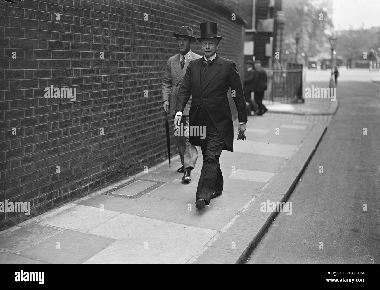 Anglo Soviet relations discussed by the cabinet . Sir William Joynson Hicks arriving . 23 May 1927 Stock Photo