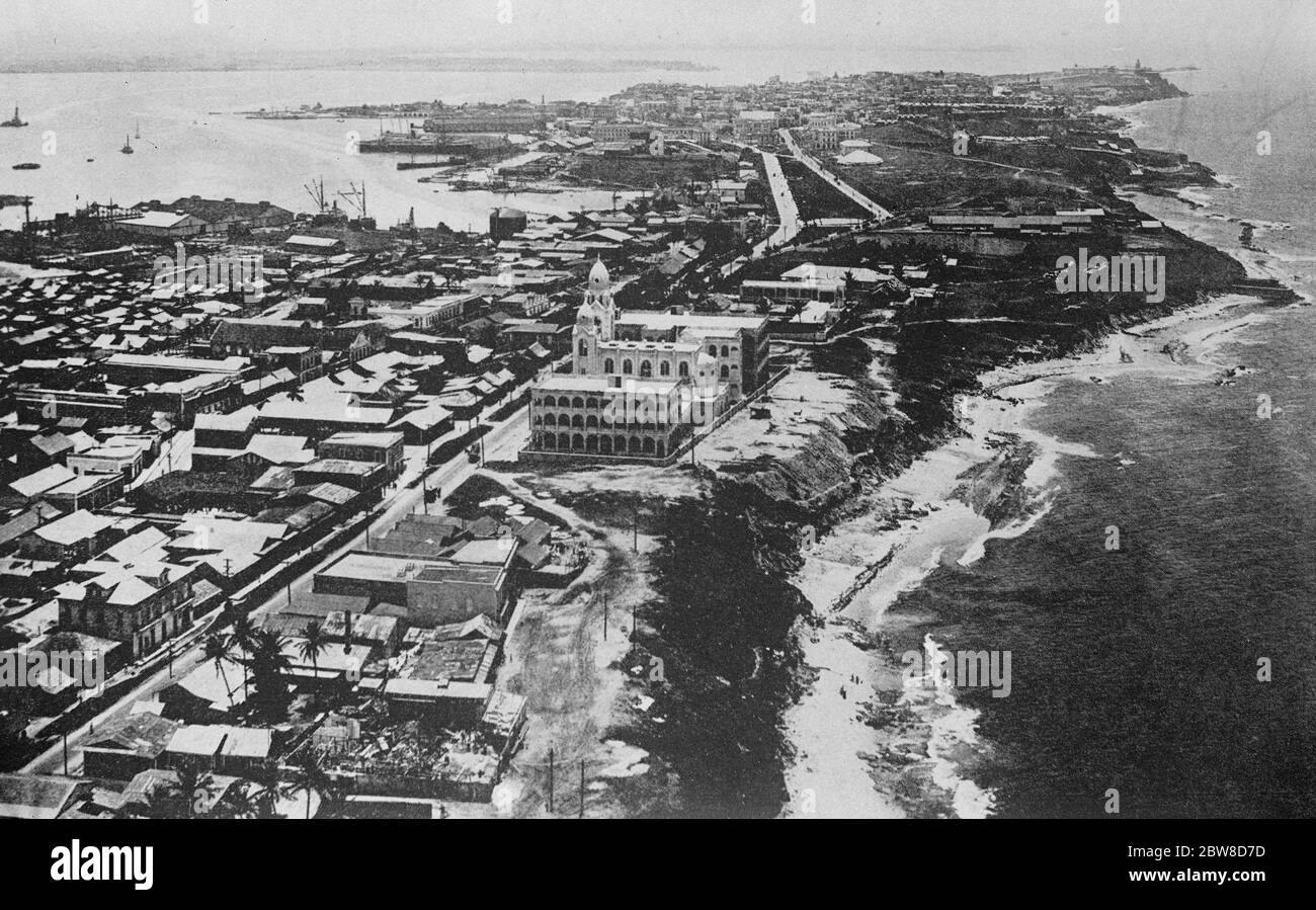 San Juan , Puerto Rico . 17 September 1928 Stock Photo
