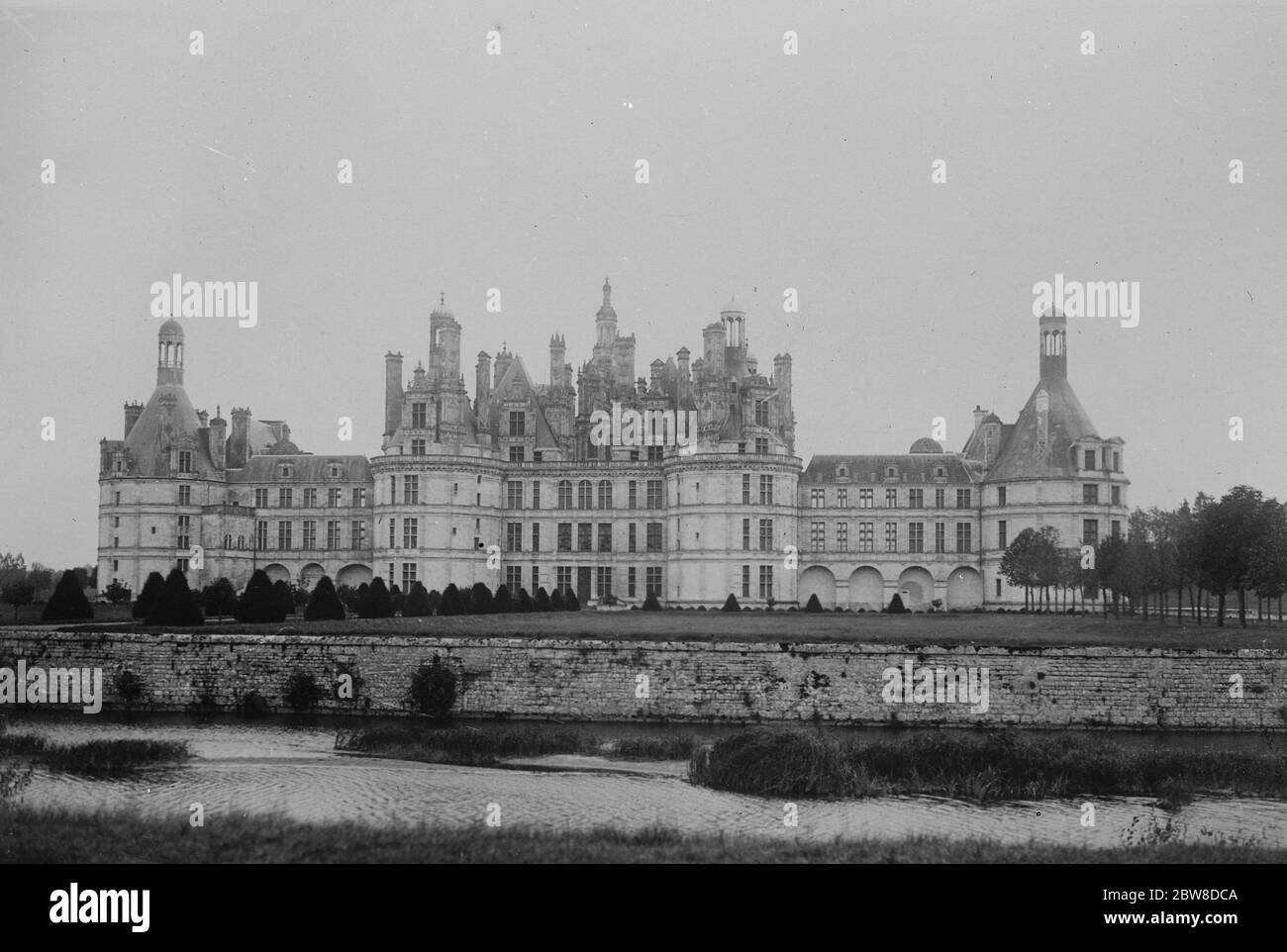 Chateau de Chambord , Orleans . 17 January 1928 Stock Photo