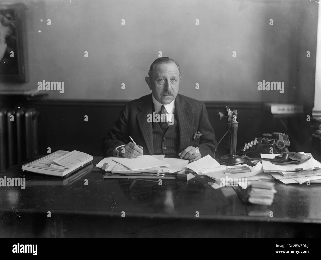 Mr Ralph Blumenfeld , the American - born editor of the Daily Express . May 1929 Stock Photo
