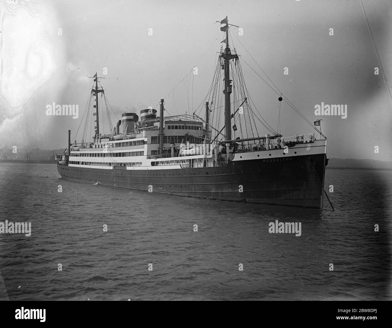 Hamburg - Amerika liner motor ship , ' SS Magdalena ' . 1929 Stock Photo