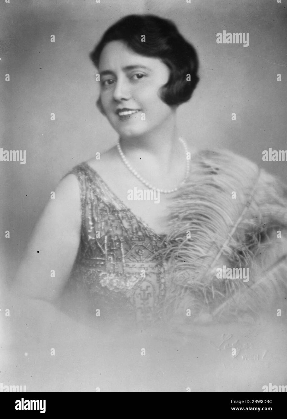 Elisabeth Schumann , a German soprano who sang in opera, operetta, oratorio, and lieder 1929 Stock Photo