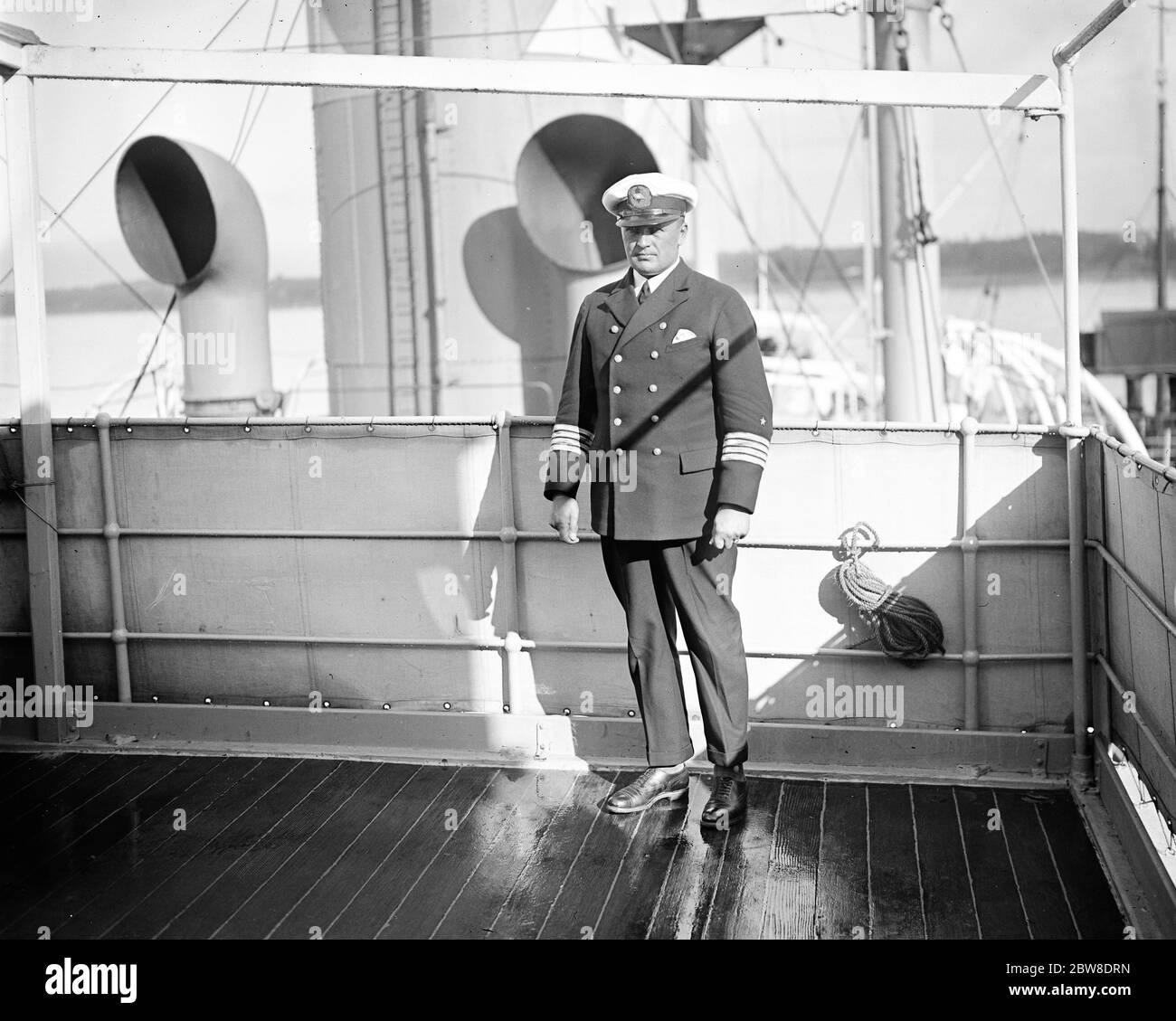 Captain Rheinburg of the ' SS Nord Friesland ' 1928 Stock Photo