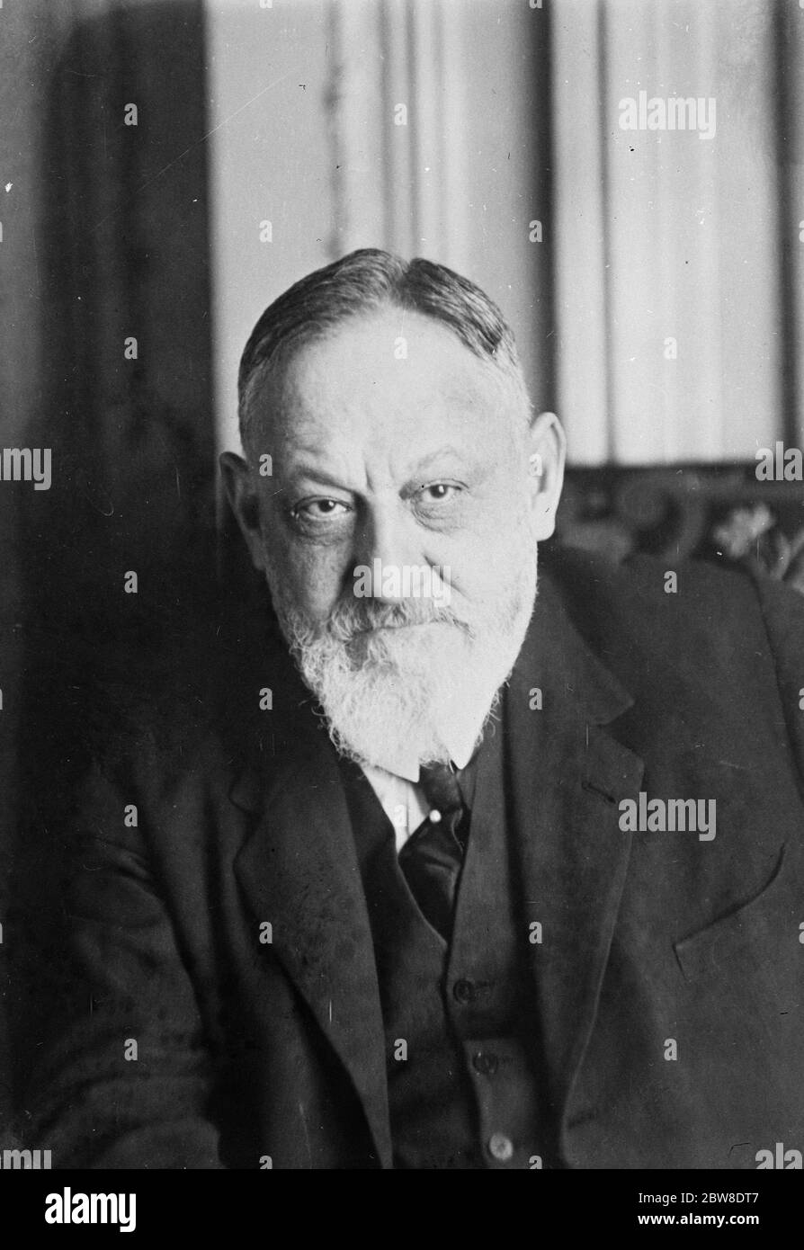 Monsieur Eugene Dreyfus , first President of the Court of Appeal in Paris . March 1929 Stock Photo